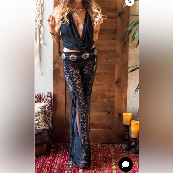 TEMPLE RO HENDRIX PANT - BLACK - Picture 2 of 5